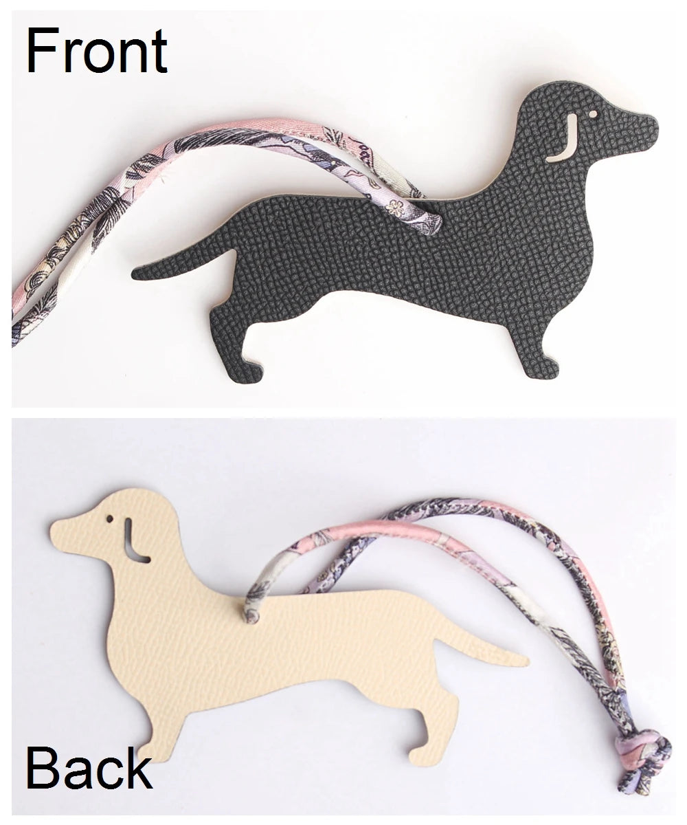 Llavero con doble cara de piel auténtica de grano completo de cocodrilo, gato de la suerte, cachorro, perro, caballo, mochila, colgante, Animal, bolso de mujer