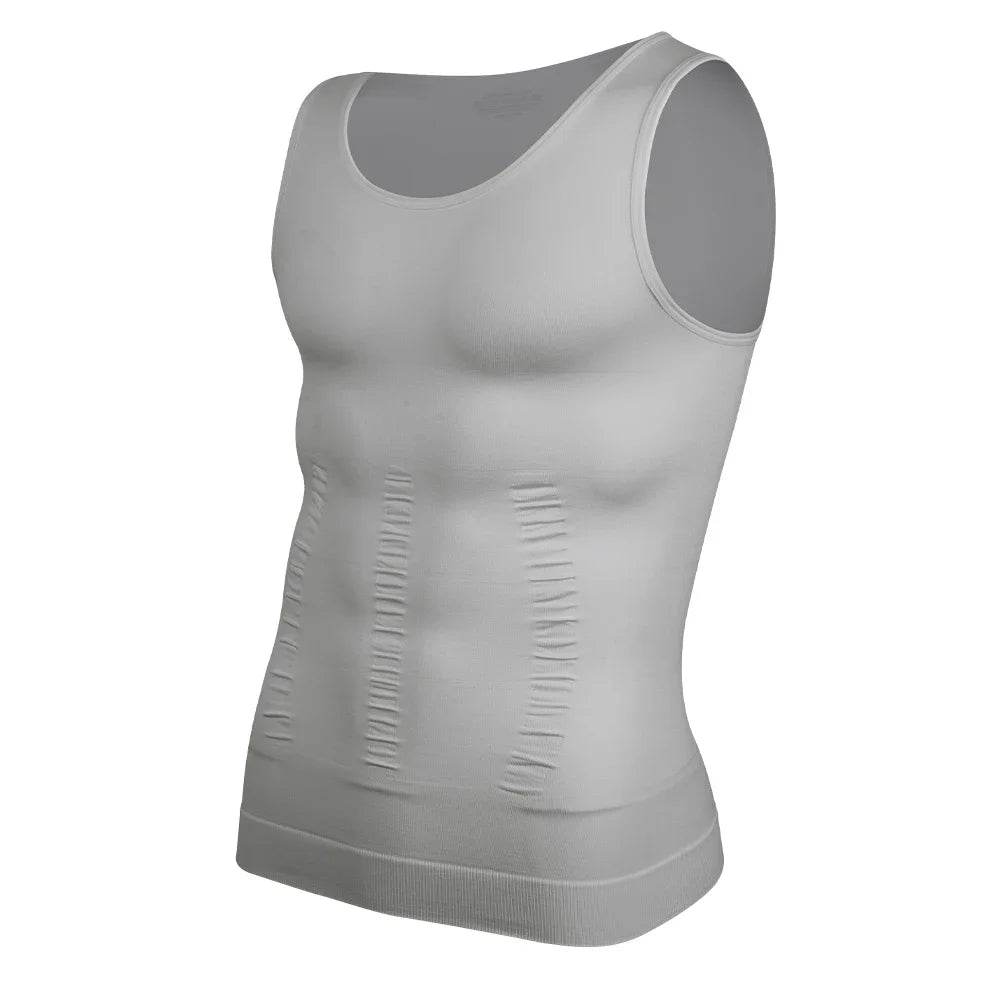 Camiseta de Compresión para Hombre, Chaleco Moldeador, Ropa Interior Reductora, Camiseta sin Mangas