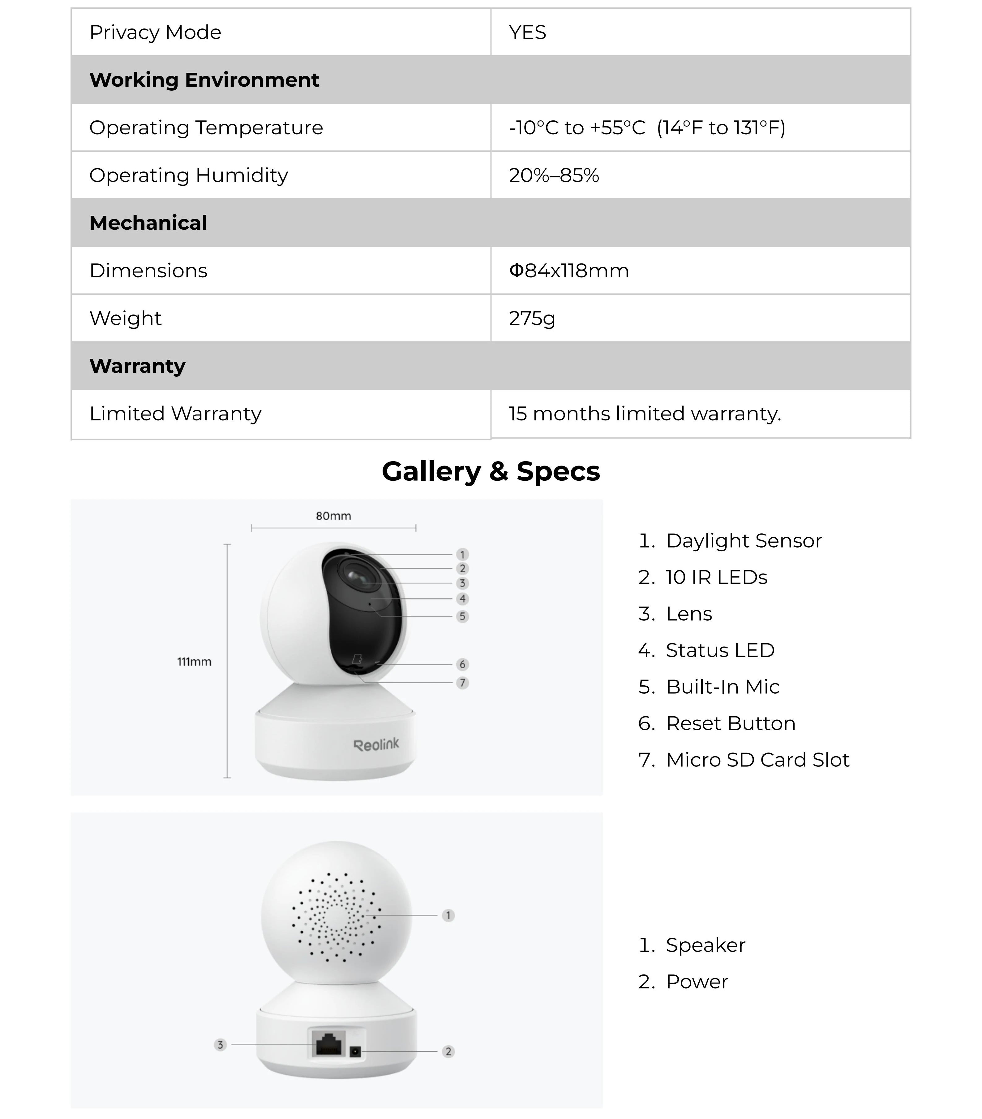 Cámara IP WiFi REOLINK E1 Pro 3K 5MP PT con Seguimiento Automático, Monitor para Bebés, Detección de Personas/Mascotas/Llanto, Audio Bidireccional, Cámara de Seguridad