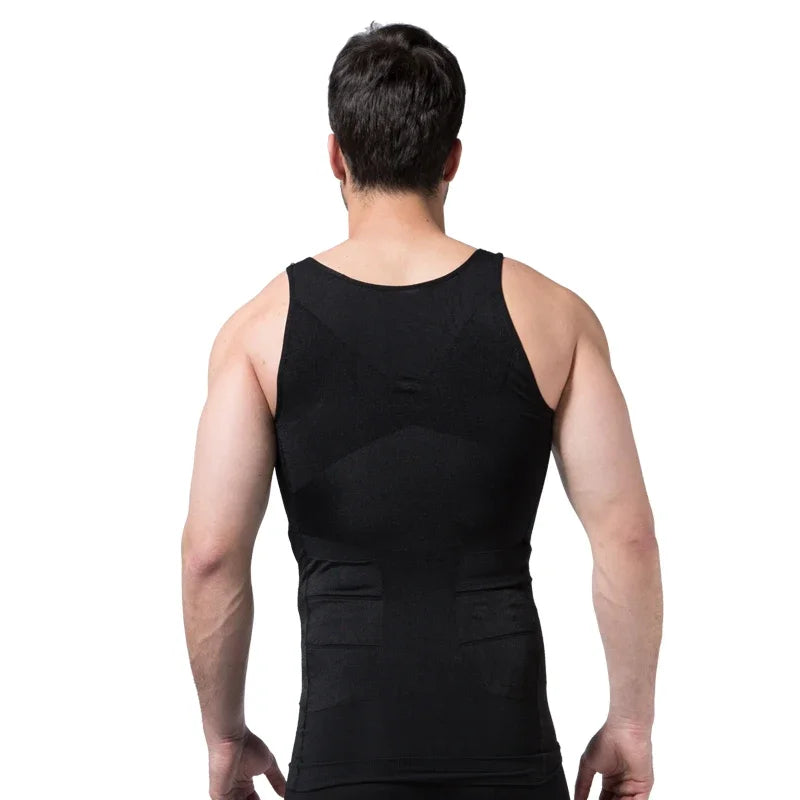 2/1 chaleco adelgazante para hombre, Body adelgazante, corsé de cintura adelgazante, chaleco adelgazante, ropa moldeadora adelgazante con recorte de barriga
