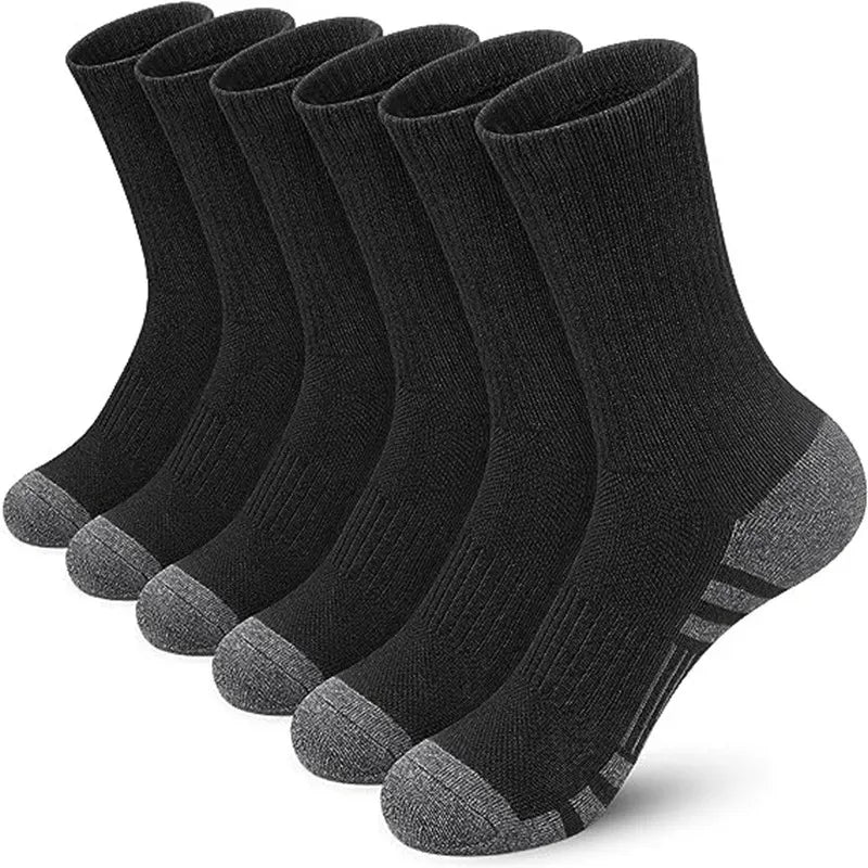 6/12 pares de calcetines de gimnasio al aire libre para hombre, alta calidad, cómodos, suaves, agarre al suelo, fútbol, talla grande, nuevo estilo
