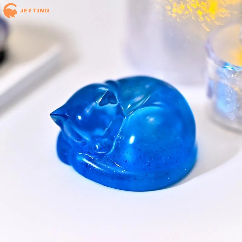 1 unidad Molde de silicona con diseño de gato y perro durmiendo, Serie Mascotas DIY, para velas, aromas, yeso, resina, decoración de tartas de mousse y repostería