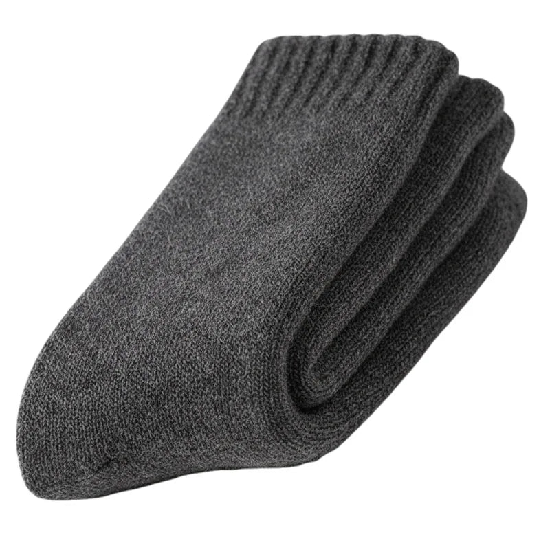 2025 nuevos calcetines cálidos súper gruesos de invierno, calcetines de lana para hombres y mujeres, calcetines sólidos, calcetines de lana Merino contra la nieve fría, calcetines Terry