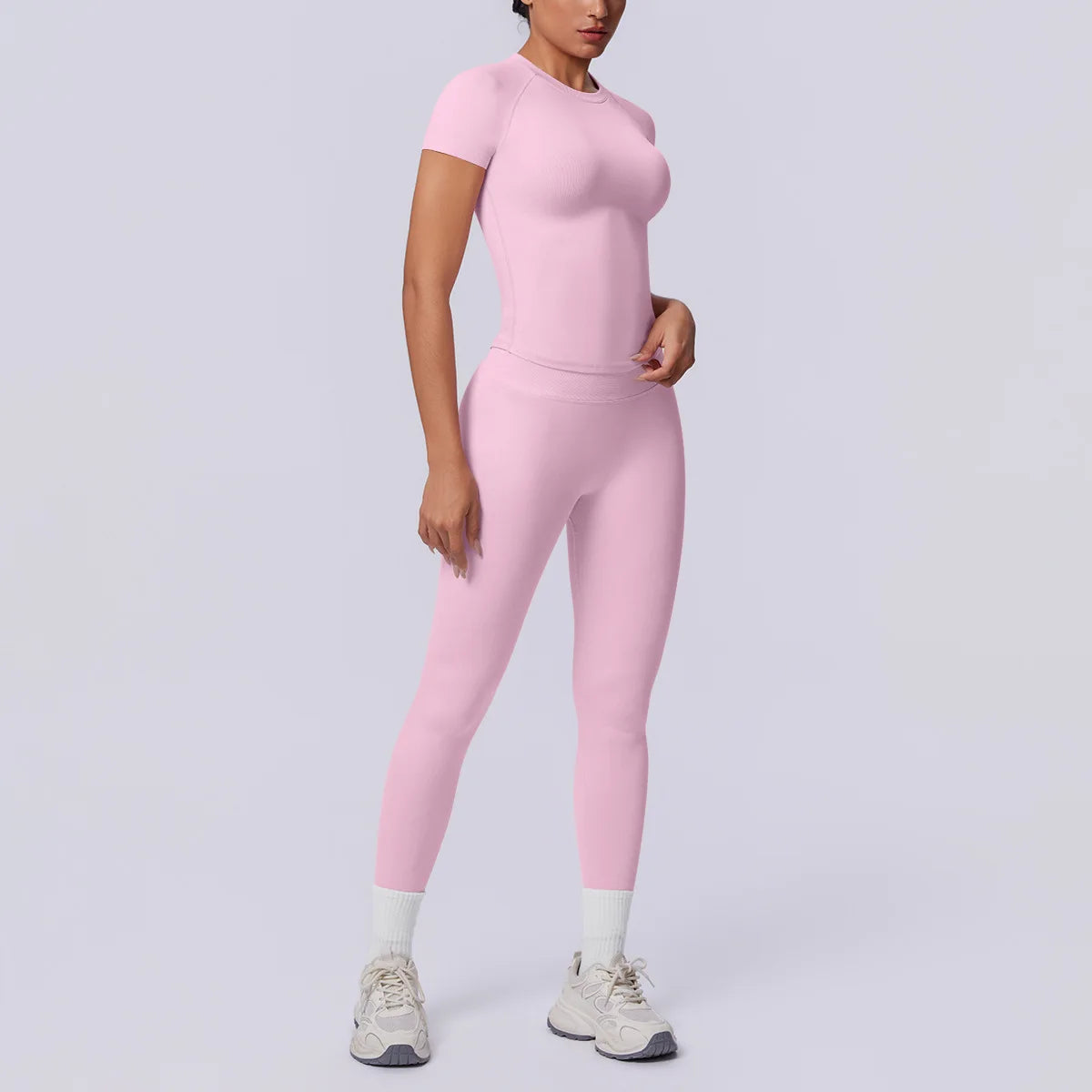 Conjunto Deportivo de Yoga para Mujer, Conjunto de Dos Piezas, Pantalones y Top, Traje Deportivo para Gimnasio, Yoga y Entrenamiento