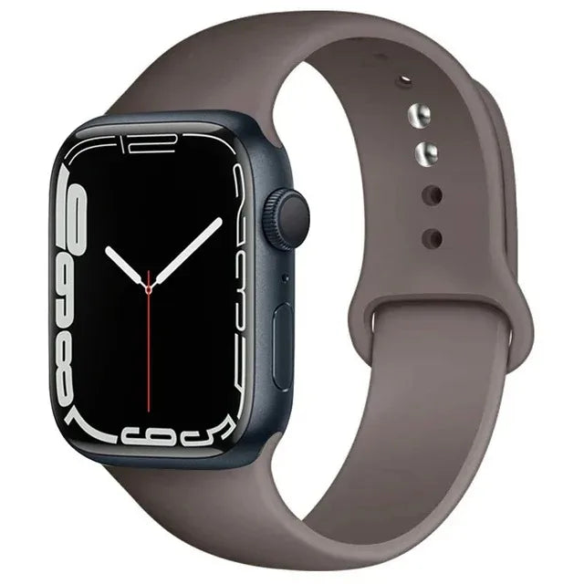 Correa de silicona para Apple Watch, 46mm, 44mm, 45mm, 40mm, 41mm, 42-38mm, 49mm, pulsera deportiva iwatch series 11 10 9 8 7 6 5 SE Ultra3