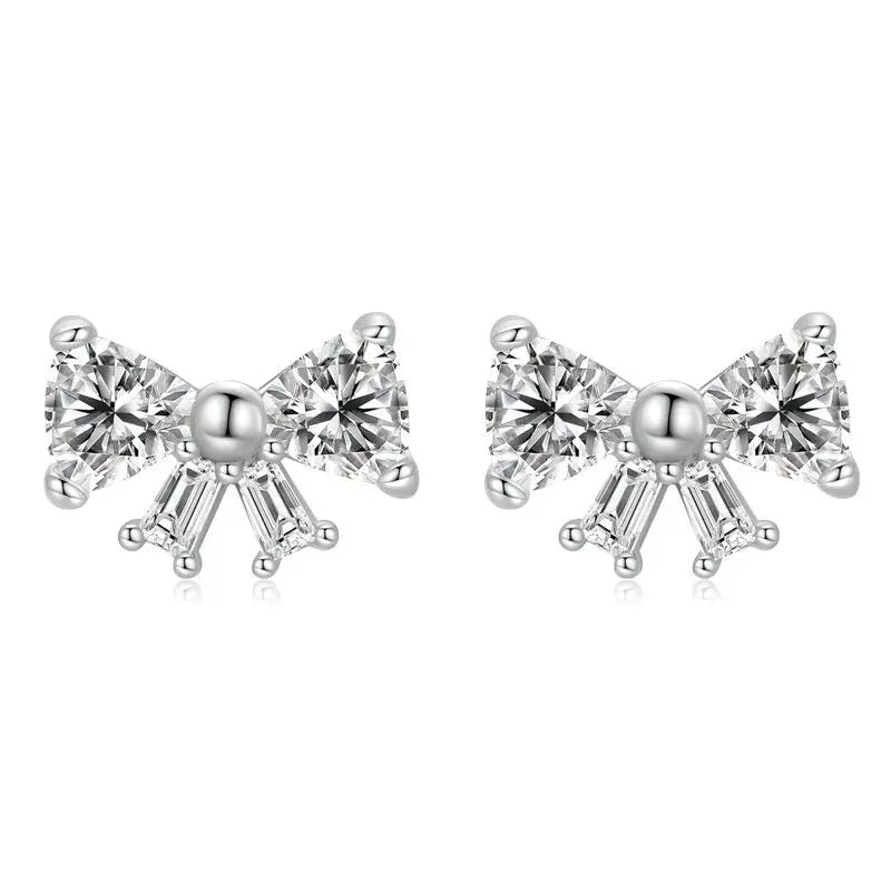 WOSTU-pendientes de plata de ley 925 con diseño de animales y patas bonitas de arcoíris para mujer, aretes con forma de corazón, flor ovalada, circonita, cangrejo, regalo de joyería