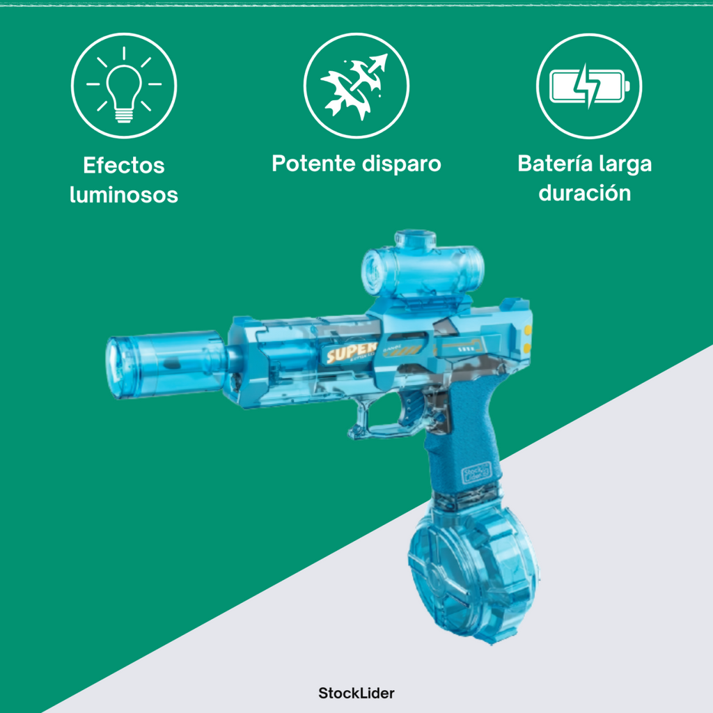 Pistola de agua con batería