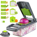 Cortador multifunción de Verduras 16 en 1 Mandolina de Cocina Profesional con accesorios para picar y cortar verduras.